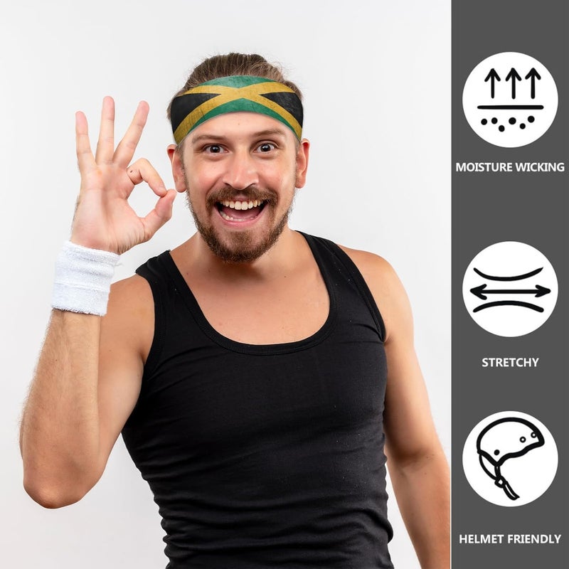 Vcmaluco Sports Sweatbands Headband for Men Women Elastic Headband Hair Bands Sports Sweatbands for Basketball Yoga Exercise Workout - Image 5